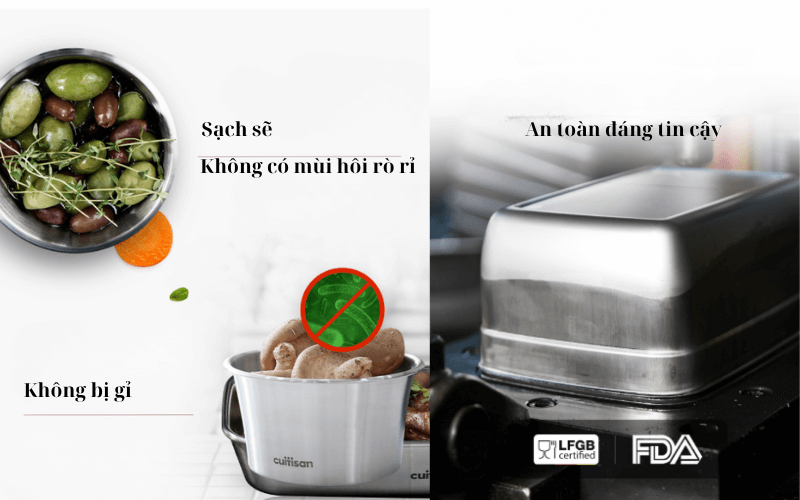 Hộp Inox Cao Cấp Cuitisan Flora nhiều dung tích