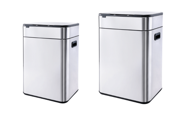 Thùng rác cảm ứng ELPHECO nắp inox 30L/40L có thùng rác rời bên trong & khử mùi ozone, nhiều màu