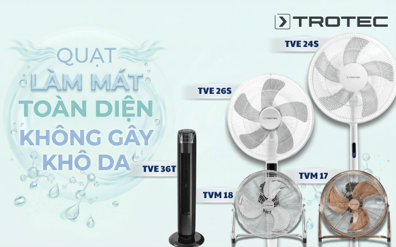 Quạt Troctec siêu nhẹ, siêu êm và thiết kế hiện đại