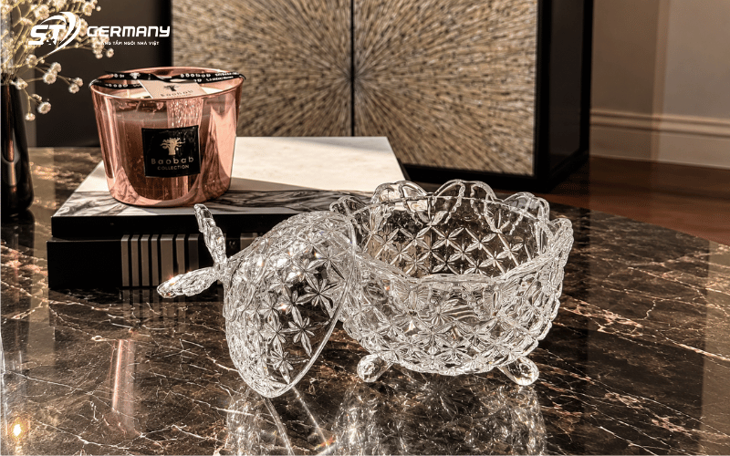 Thố pha lê phù hợp trang trí không gian