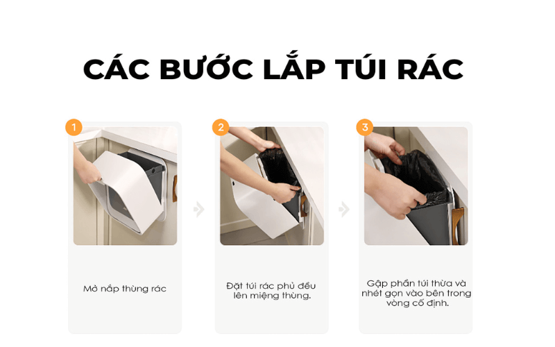 Thùng rác cảm biến ELPHECO treo tủ bếp 7L nhiều màu