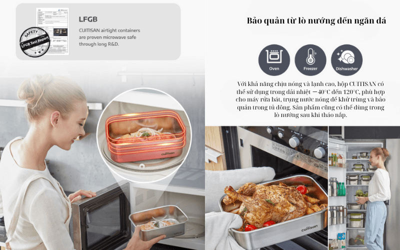 Hộp Inox Cao Cấp Cuitisan chia ngăn nhiều dung tích