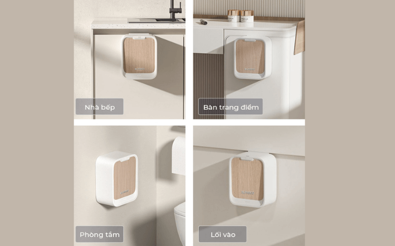 Thùng rác cảm biến ELPHECO treo tủ bếp 7L nhiều màu