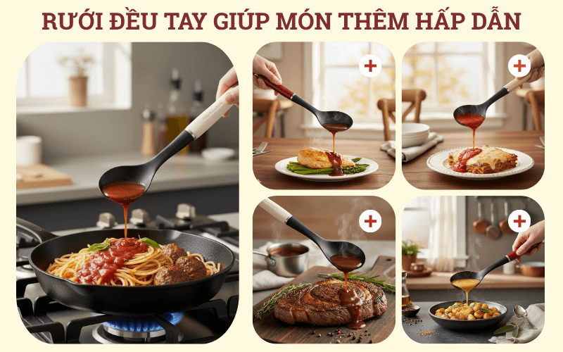 Trải nghiệm muỗng rưới sốt KitchenAid Coreline KAG003