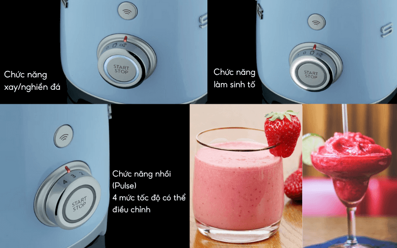 Máy xay sinh tố SMEG BLF01 nhiều màu