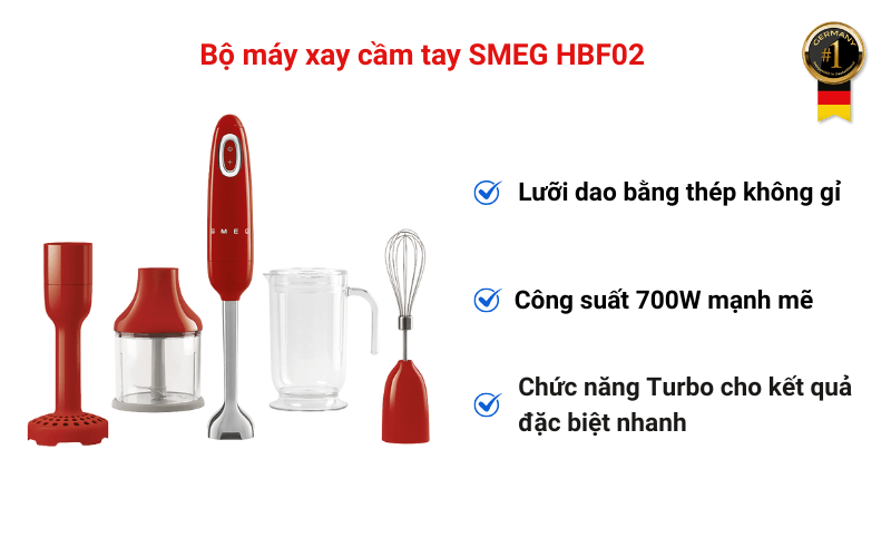 Bộ máy xay cầm tay SMEG HBF02