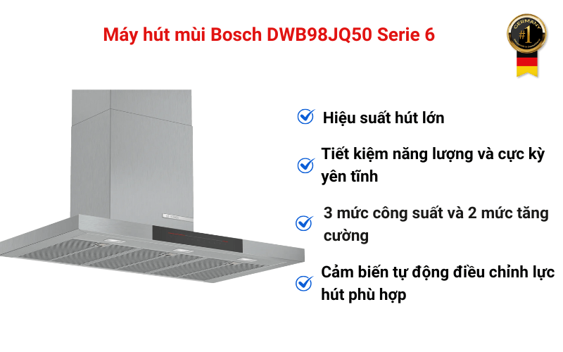 Máy hút mùi BOSCH DWB98JQ50 Serie 6