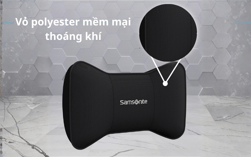 Gối tựa cổ Samsonite Technology SA5248 màu đen chất liệu vỏ