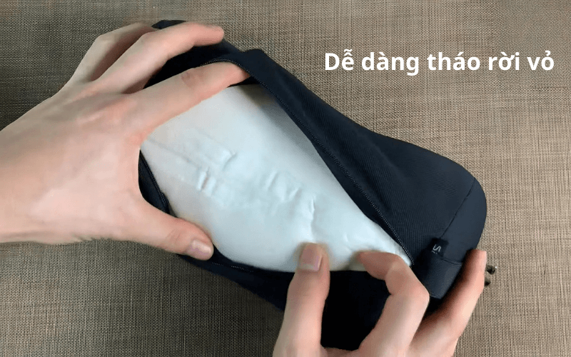 Gối tựa cổ Samsonite Technology SA5248 màu đen vỏ có thể tháo rời