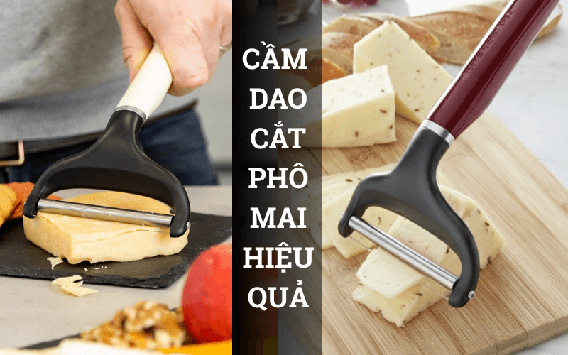Cách dùng dao cắt phô mai KitchenAid Coreline KAG133