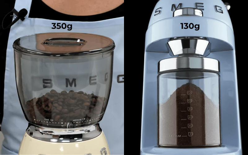 Máy xay hạt cà phê SMEG CGF11 dung tích bình chứa