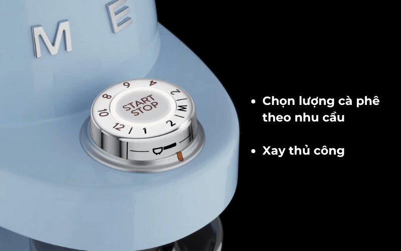 Máy xay hạt cà phê SMEG CGF11 các cấp độ xay