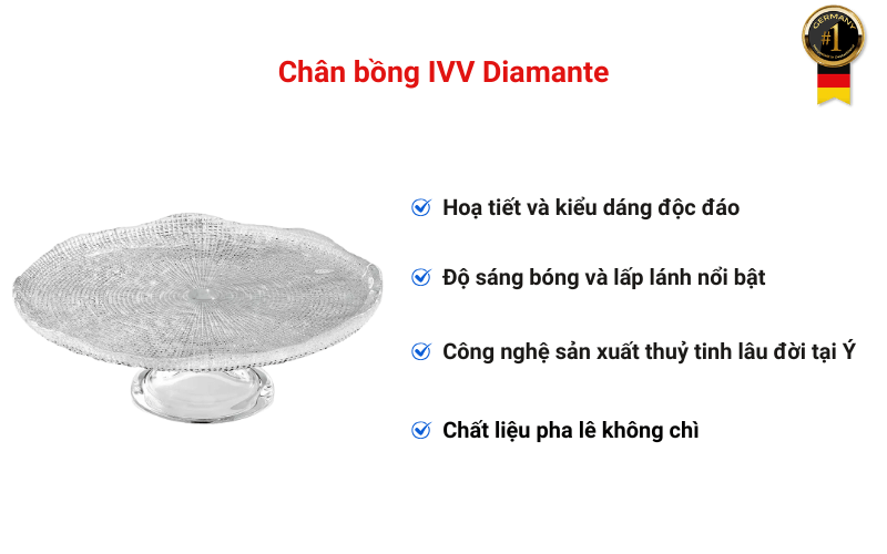 Chân bồng IVV Diamante, nhiều kích cỡ