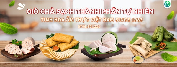 Giò chả Cửu Long PureLife - thịt heo nóng, không hàn the