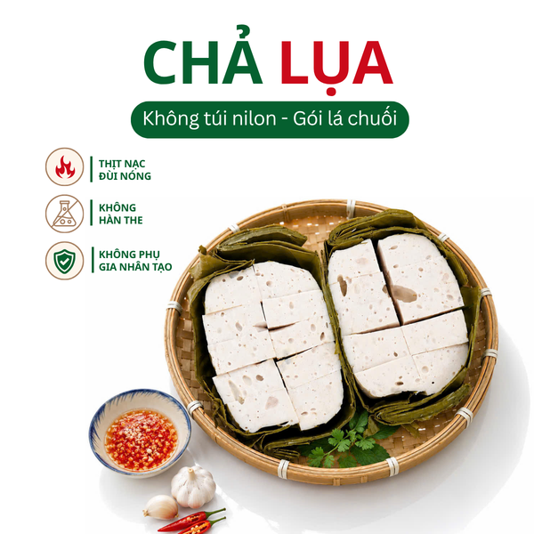 Giò chả Cửu Long PureLife - thịt heo nóng, không hàn the