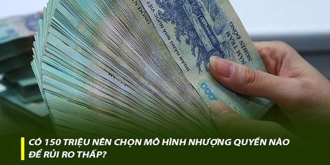 Có 150 triệu nên chọn mô hình nhượng quyền nào để rủi ro thấp?