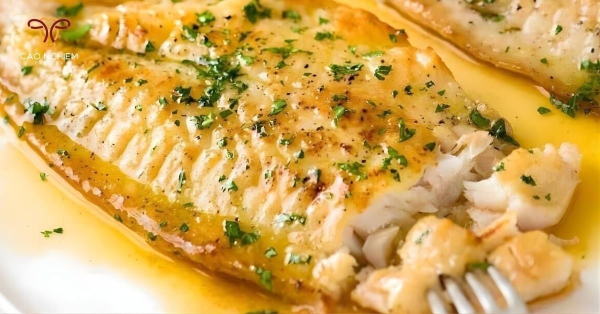 Cá tuyết sốt bơ tỏi