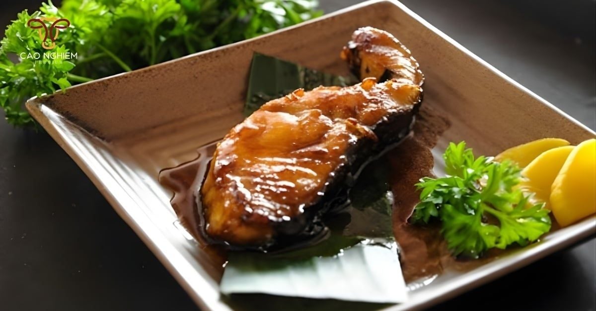 Cá tuyết sốt teriyaki
