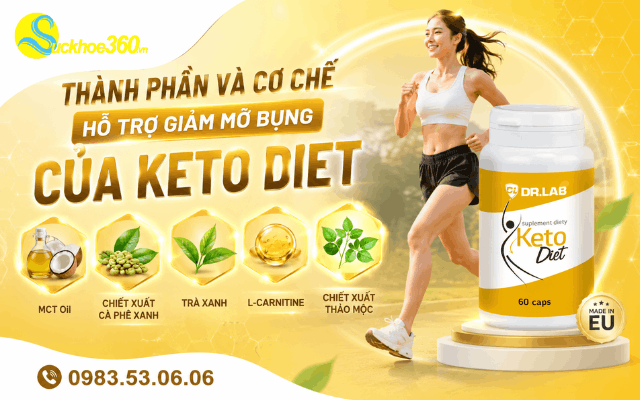 Thành phần và cơ chế hỗ trợ giảm mỡ bụng của Keto Diet