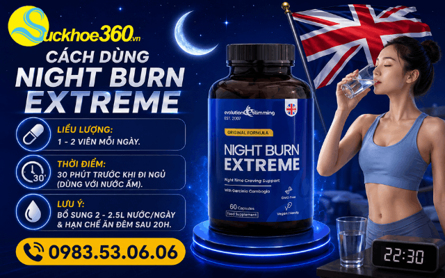 Cách dùng viên uống giảm cân an toàn Night Burn Extreme