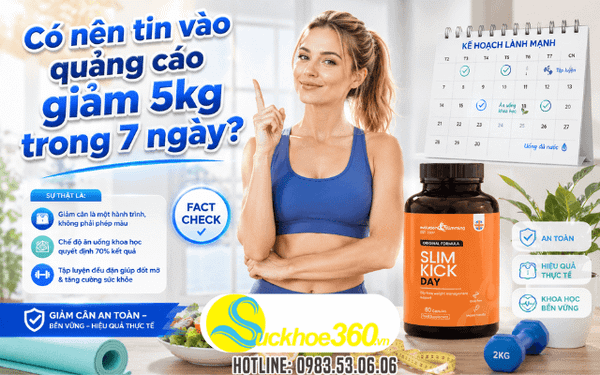 Giảm 5kg trong 1 tuần bằng viên uống giảm cân