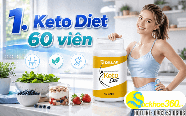 Viên uống giảm mỡ toàn thân Keto Diet 60 viên