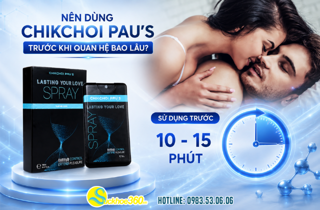 Hướng dẫn sử dụng xịt chống xuất tinh sớm Chikchoi Pau's