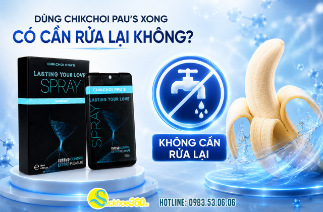 Hướng dẫn sử dụng xịt chống xuất tinh sớm Chikchoi Pau's