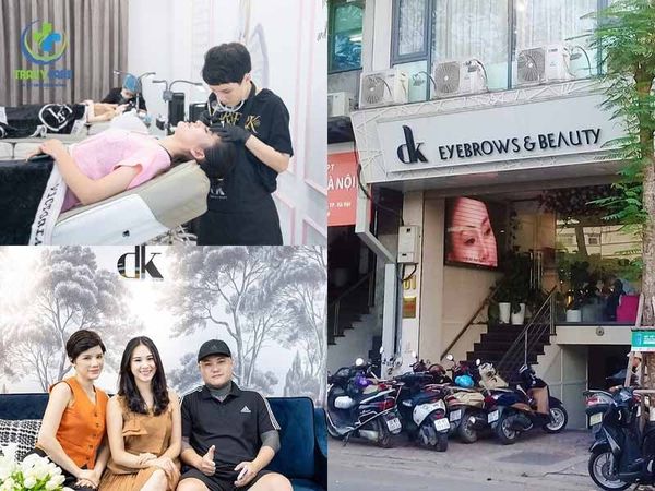 Không gian và chuyên viên tại địa chỉ phun mày hairstroke DK Eyebrows & Beauty.