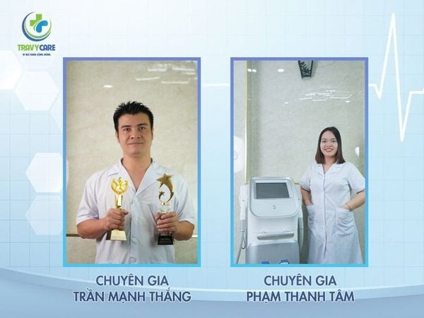 Chuyên gia Trần Mạnh Thắng và Phạm Thanh Tâm tại địa chỉ phun mày shading uy tín.