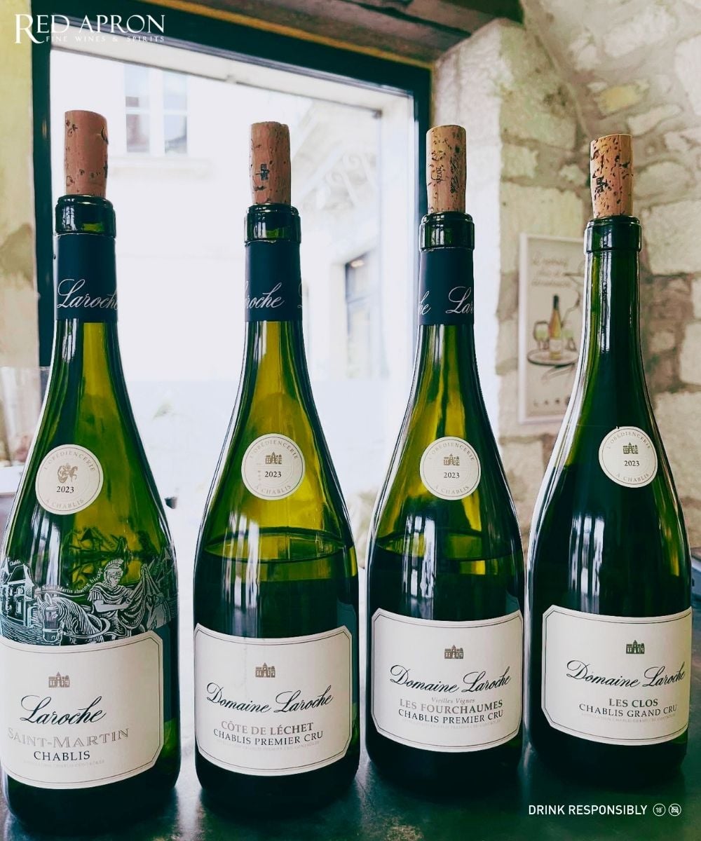 Các dòng rượu vang của Domaine Laroche Chablis tại Burgundy, Pháp