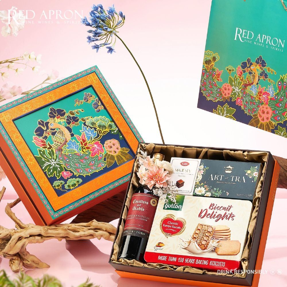 Giỏ quà Tết Basket 15 phú quý sung túc 1.165k Red Apron