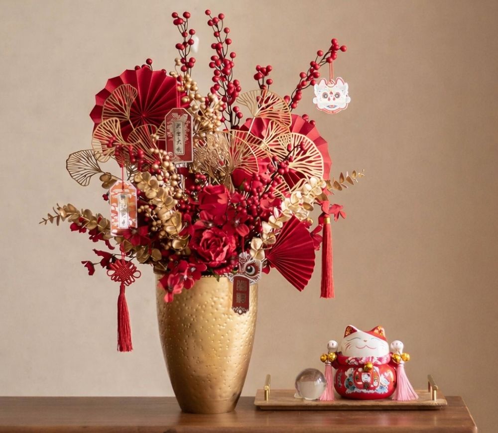 Bình hoa sứ cao cấp làm quà Tết cho gia đình người yêu