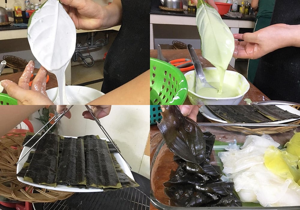 Các bước làm bánh lá mơ lá mít