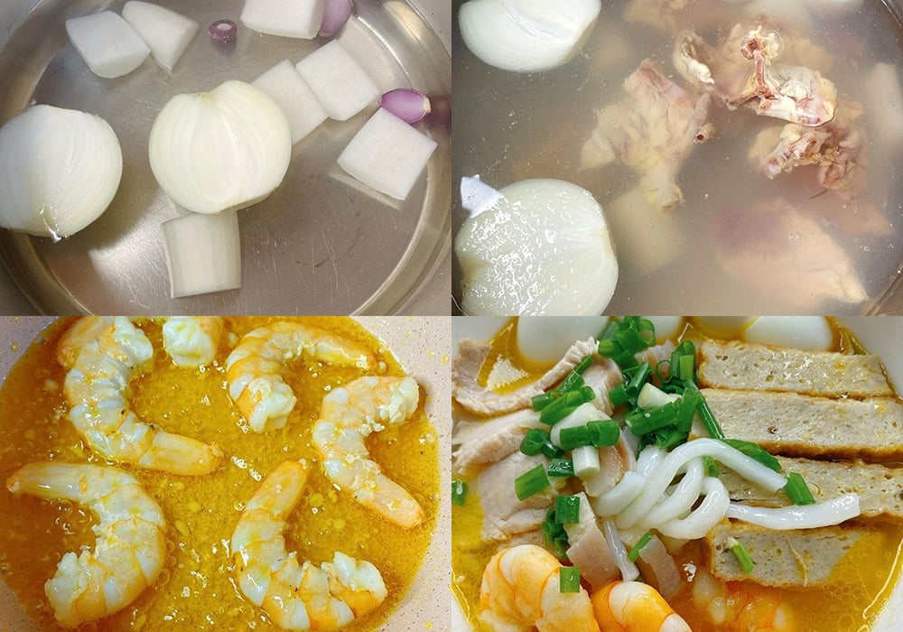 Các bước làm bánh canh tôm thịt