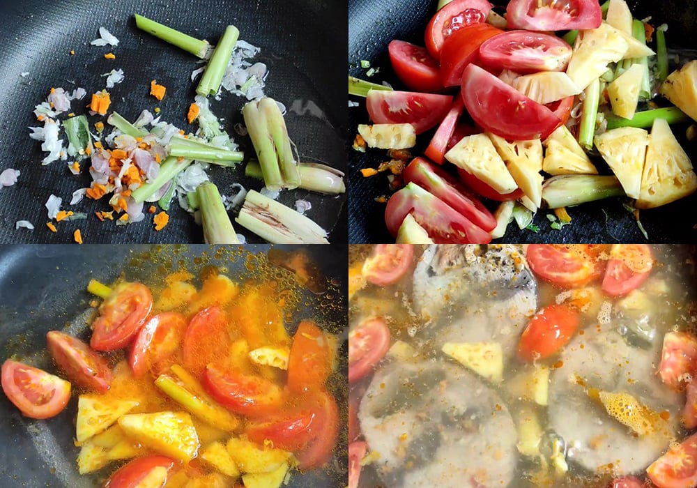 Các bước làm bún cá ngừ Quy Nhơn