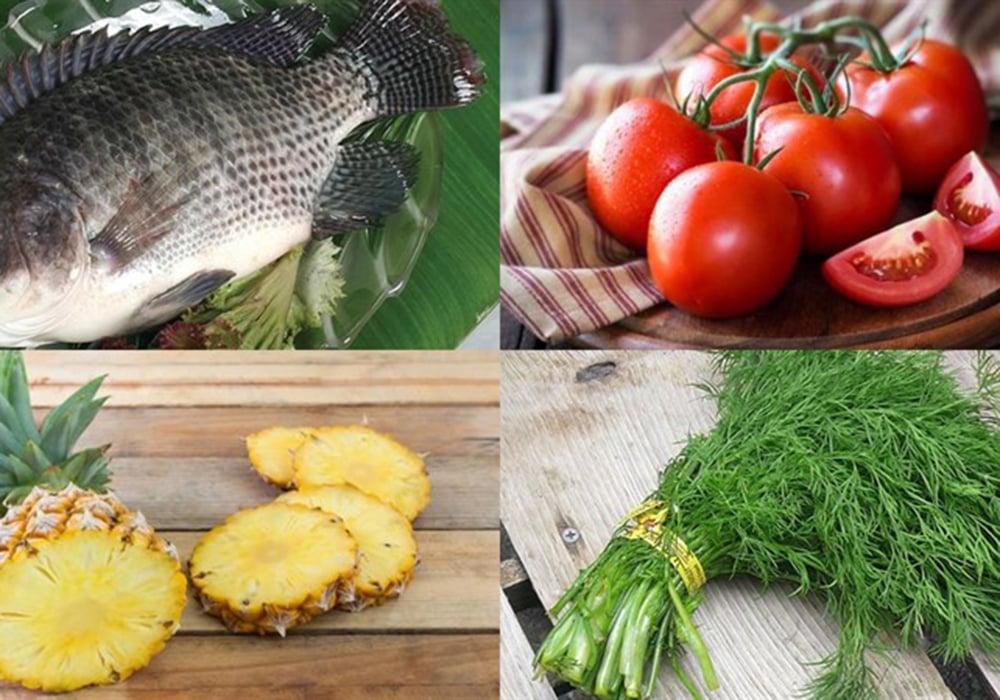 Nguyên liệu nấu bún cá rô phi