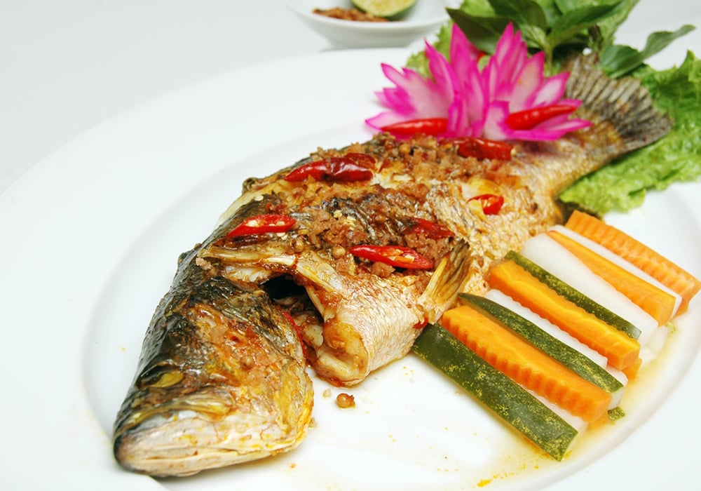 Cá chẽm nướng