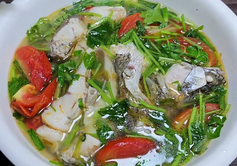 Cá chẽm nấu ngót