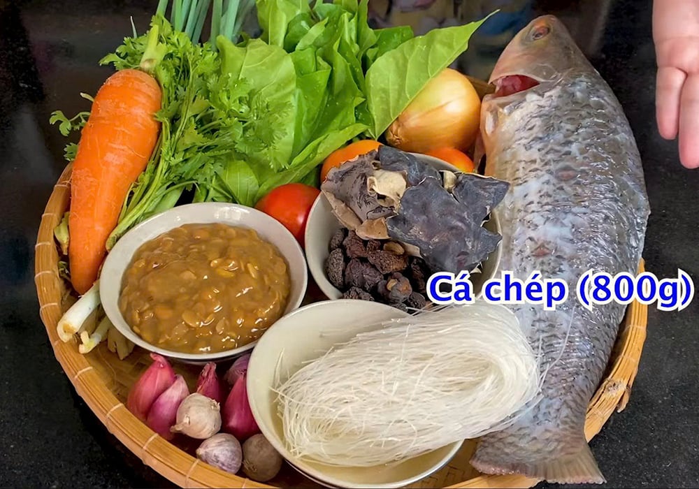 Nguyên liệu làm cá chép chưng tương