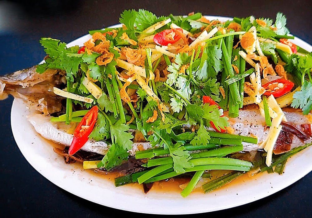 Cá chép hấp gừng