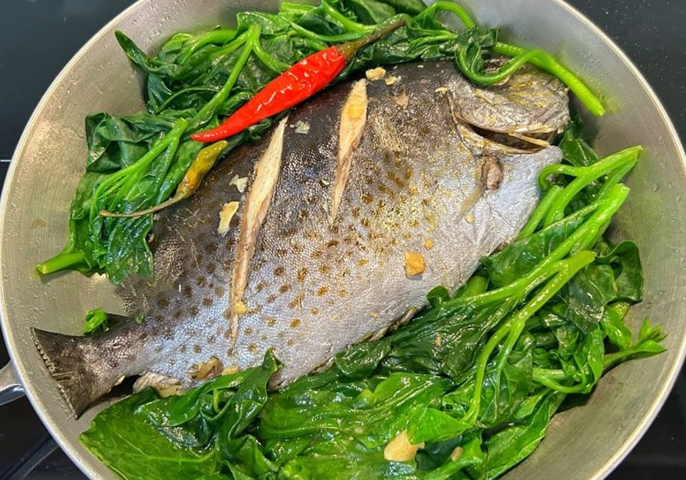 Cá dìa hấp