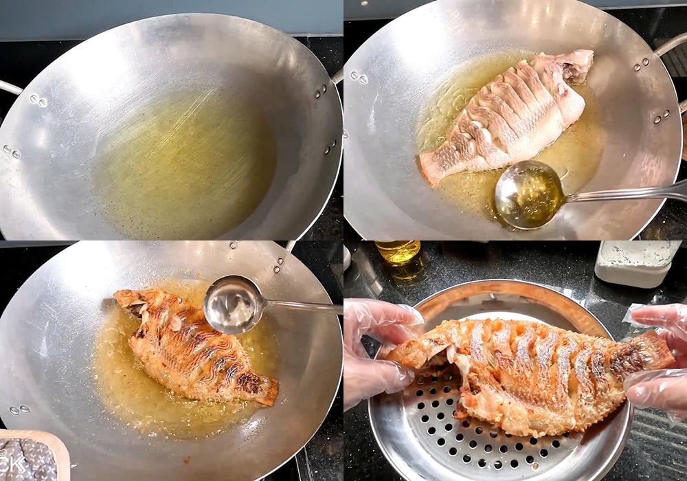 Các bước làm cá diêu hồng chiên giòn