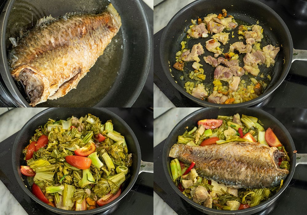 Các bước làm cá nấu dưa chua miền Bắc