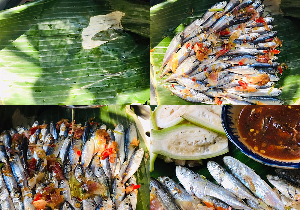 Các bước làm cá nục hấp cuốn bánh tráng