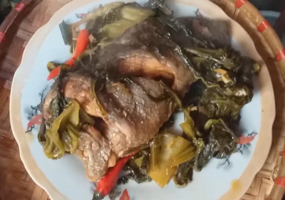 Cá rô kho dưa chua