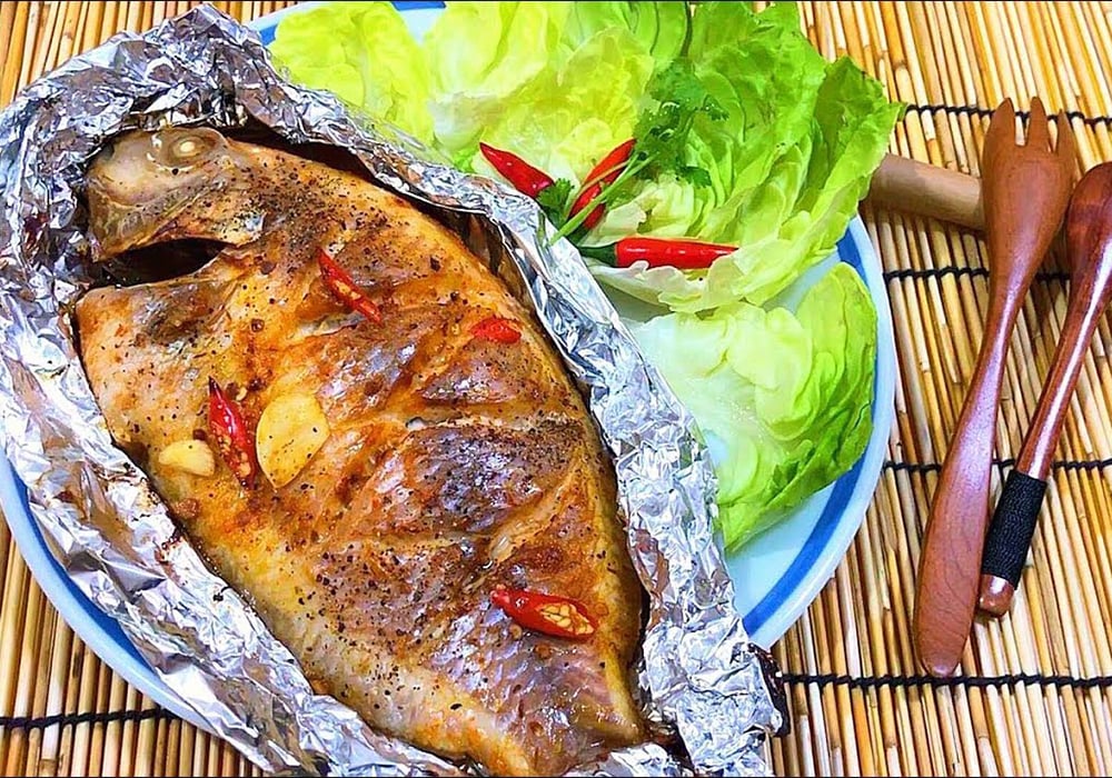 Cá rô phi nướng giấy bạc