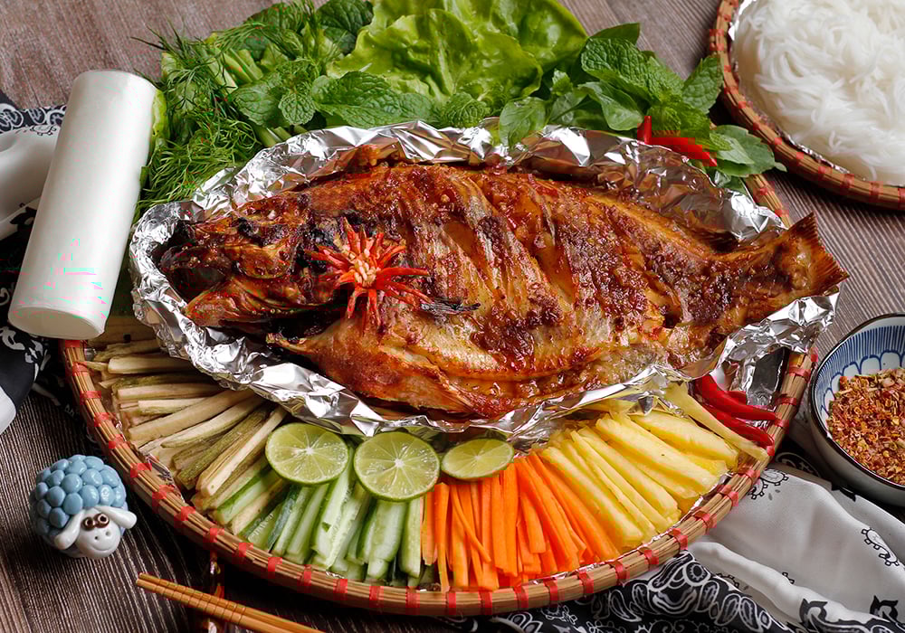 Cá rô phi nướng muối ớt