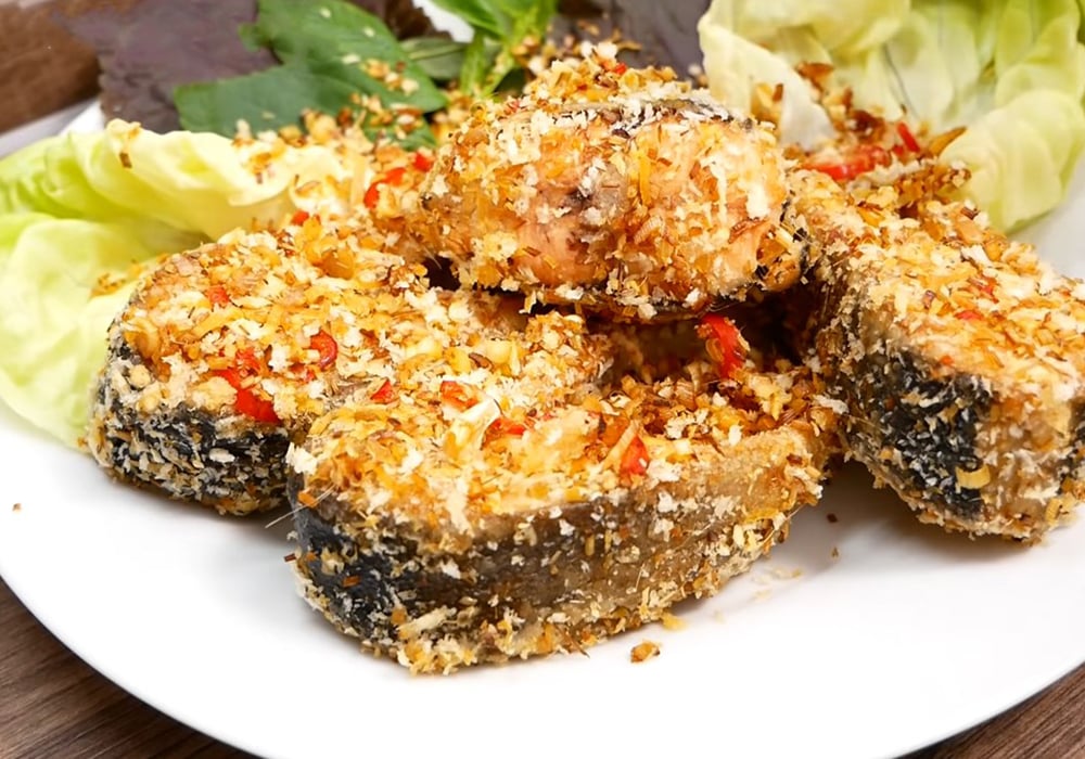 Cá tầm rang muối
