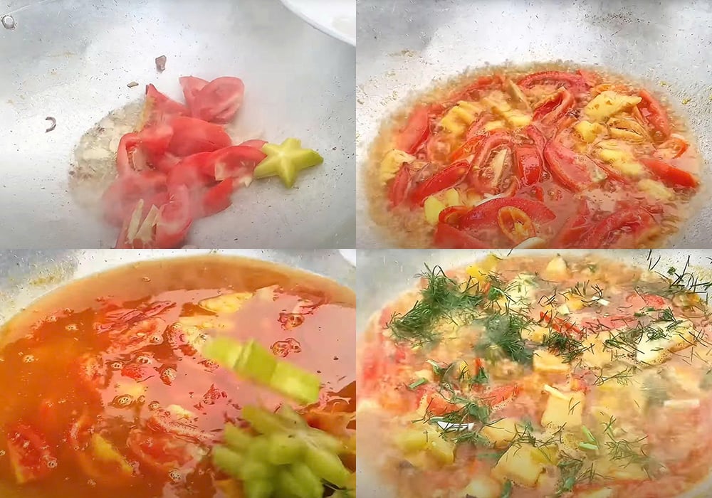 Các bước làm cá tầm nấu canh chua